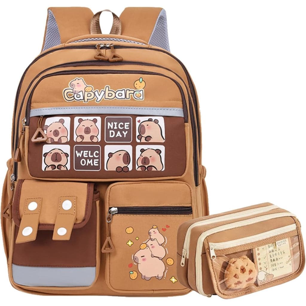 Mochila Lushandy Capybara, Mochilas Fofas de Capibara, Artigos Kawaii Kapibara, Bolsa Grande de em Estilo Carto