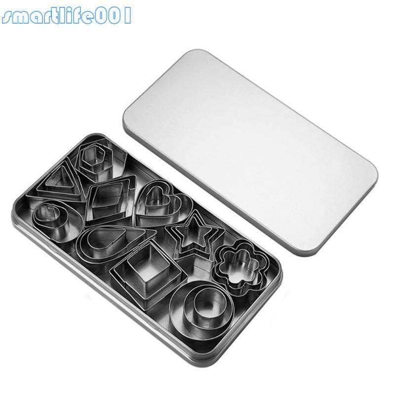 S * Conjunto De Forma De Cozimento Regular 30 Cortadores De Massa De Aço Inoxidável Para Corte De Pastelaria De Trabalho