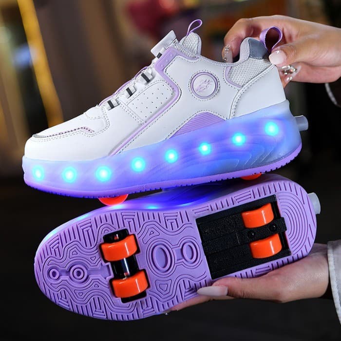 Novo Retrátil Unisex Crianças Patins Roda Dupla Quad Destacável Inline Adulto Sapatos De Patinação