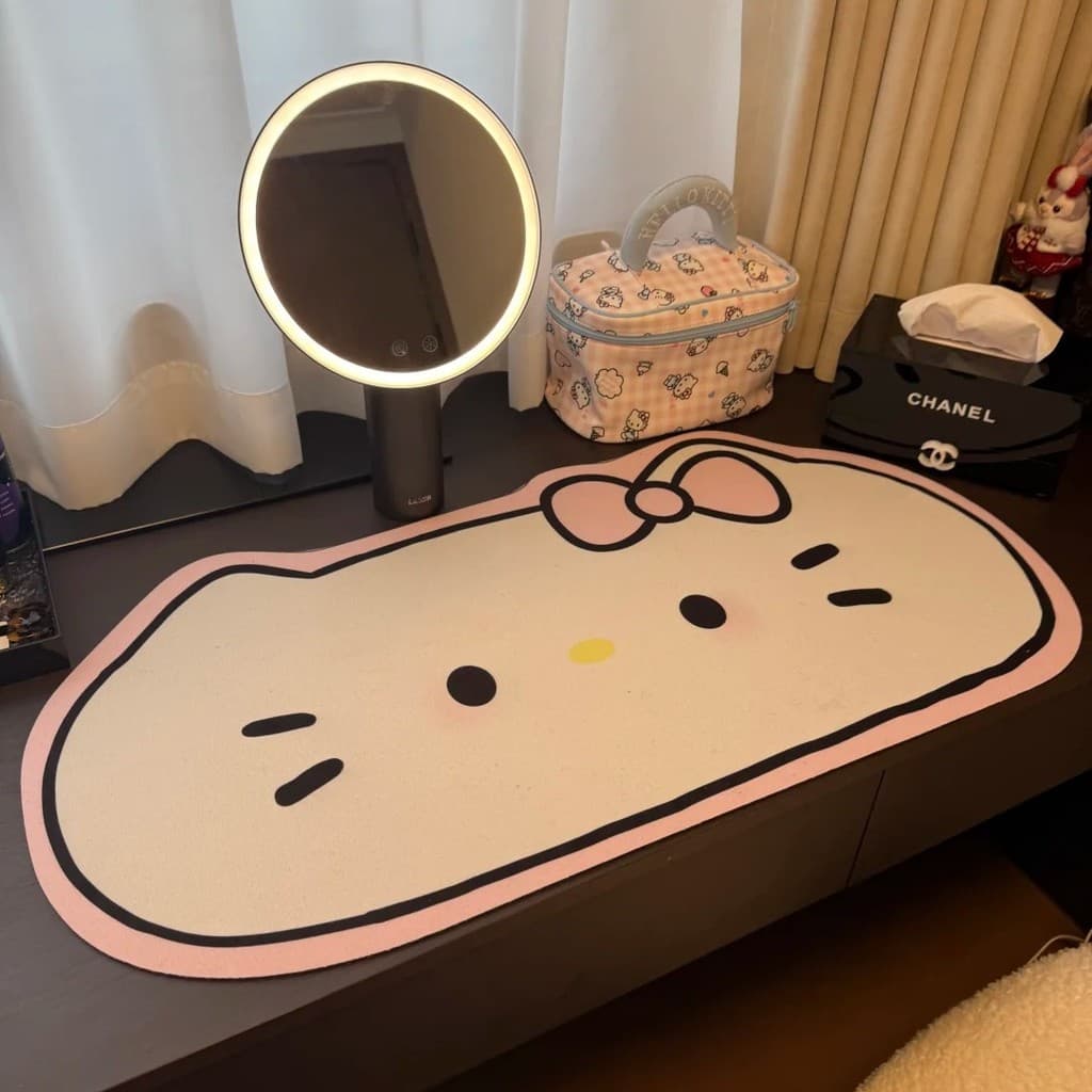 Vestido tapete de mesa bonito dos desenhos animados kt gato menina quarto mestre toalha de mesa de alto valor penteadeir