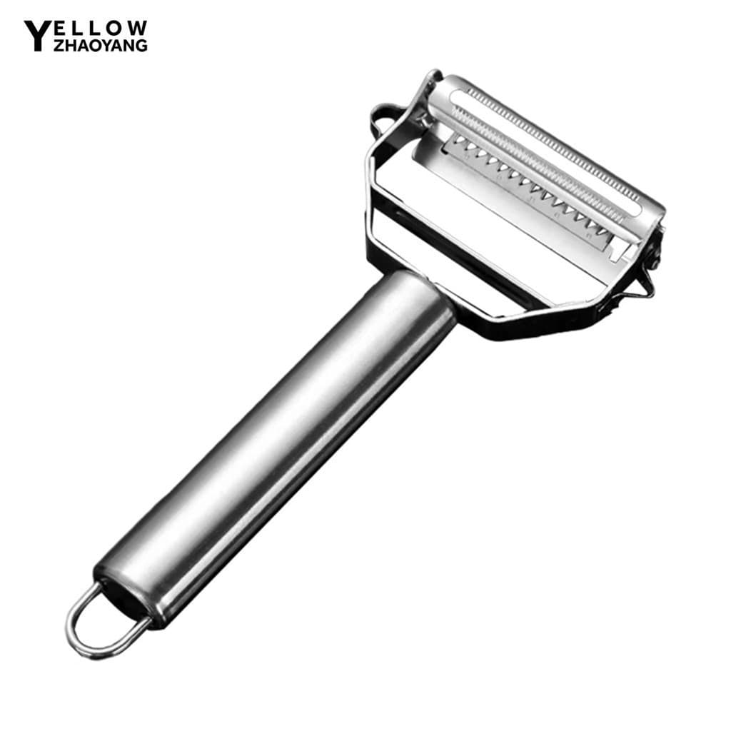 Stainless Steel Peeler Salad Prep Tool Dual Blade – Rust-resistant Multi-function Kitchen for Fruits Vegetables Slicin