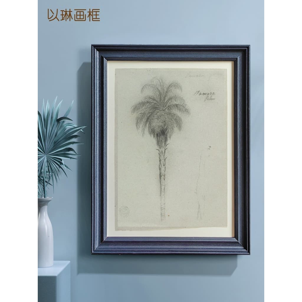 Irene moldura americano Retro madeira maciça moldura de mesa pendurado parede quebra-cabeça esboço pintura a óleo aquare