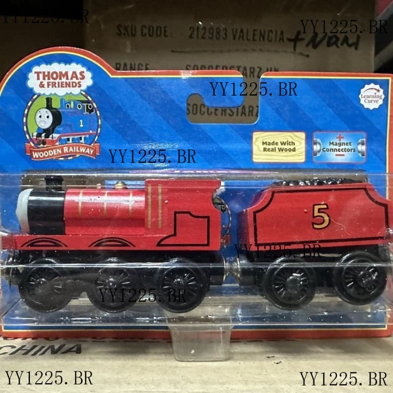 O genuíno LC Thomas Thomas madeira ímã trilho pequeno trem JAMES novo em caixa de linha de oxidação