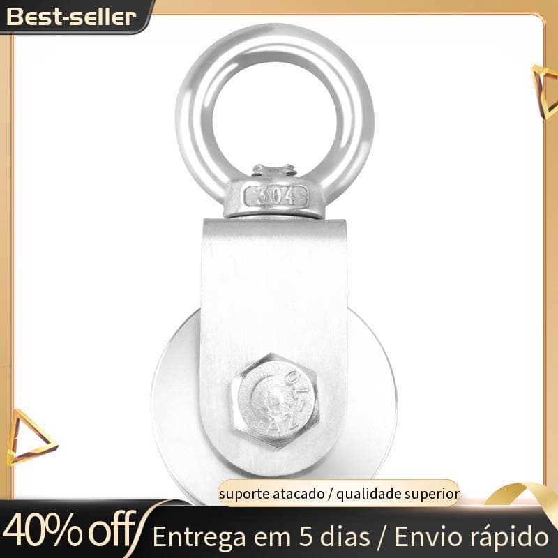 Polia Giratória Tipo U , Rolamento Duplex De Aço Inoxidável 304 , Silencioso , Destacável , Rotação De 360 Graus , Roda