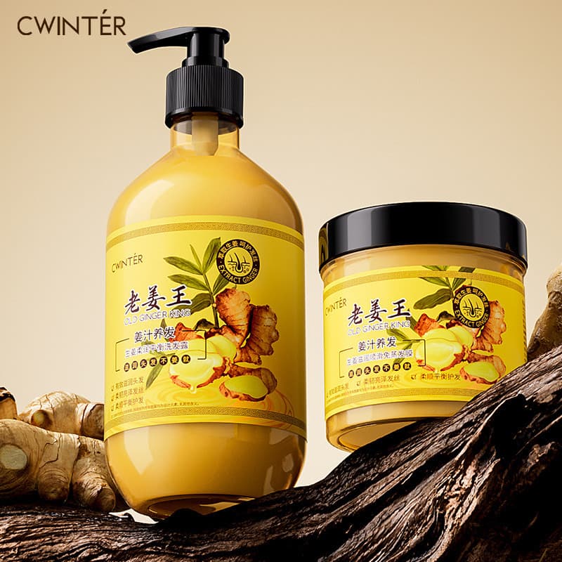 [Estoque pronto] Zhiduo Ginger Soft Balancing Shampoo Hidratante Suave Máscara para Cabelo Suave WJG