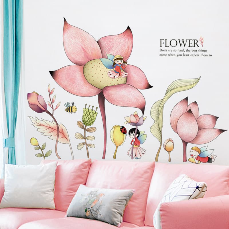 Papel de parede autoadesivo menina quarto decoração de parede quente adesivos de parede ins menina coração quarto Layout