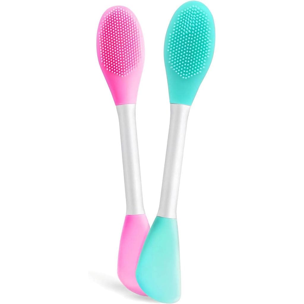 Escova Facial, 2 Peças de Escova Facial de Silicone, Escova de Limpeza Facial para Esfoliação, Máscara DIY, Remoção de C