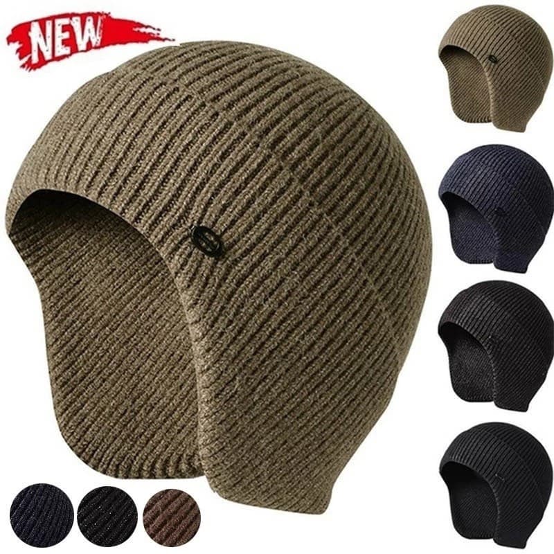 Chapéu De Inverno Masculino E Feminino , Lã De Malha , Protetor De Ouvido , Quente , Térmico , Ciclismo , Esqui