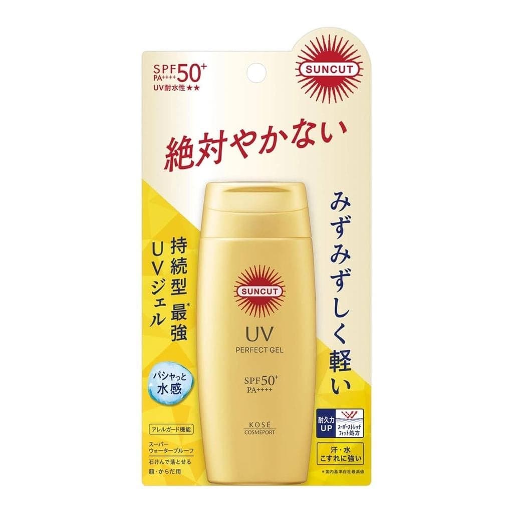 Protetor solar SUNCUTUVPerfectGel 80g, FPS50+, não oleoso, não acumula, protetor solar japonês Kose DO9D