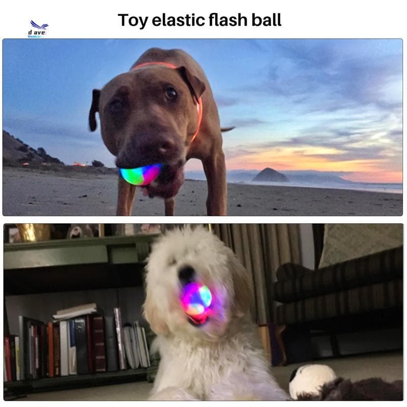 Ilumine Bolas De Cachorro Piscando Bola Elástica Que Brilha No Escuro Brinquedos Interativos Para Animais De Estimação F