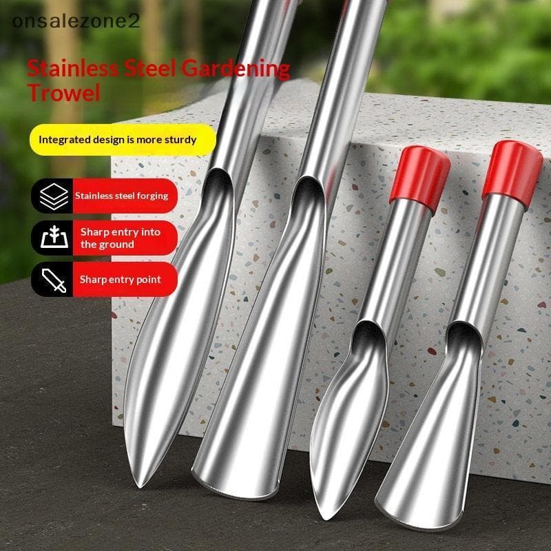 ONS Pá De Espátula Manual De Jardim De Aço Inoxidável Resistente , Antiferrugem Para Capina , Escavação , Transplante ,