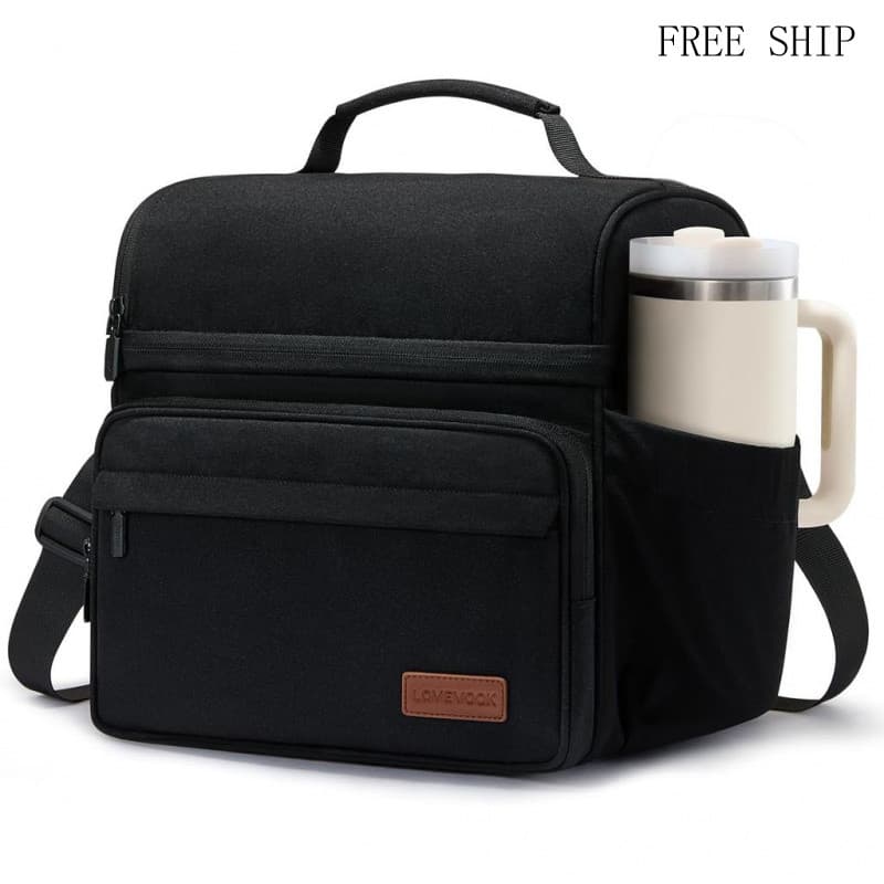 Bolsa Térmica LOVEVOOK para Homens e Mulheres, Caixa Térmica Grande para Almoço |   Bolsa Impermeável e à Prova de Vazam
