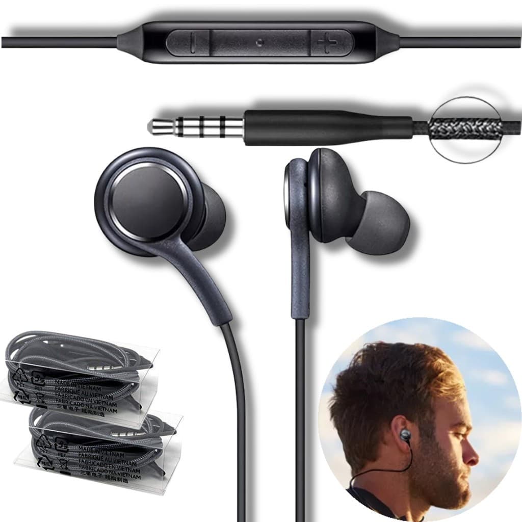 Kit 02 Fones de Ouvido com Microfone S10+ Intra Auricular Earphones e Android Entrega rápida