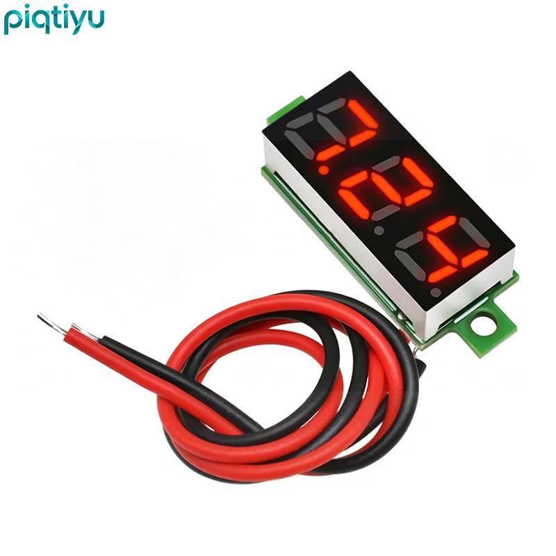 Voltímetro Digital LED PIQTI 12V DC , Testador De Tensão De Energia Para Carro 5-30V