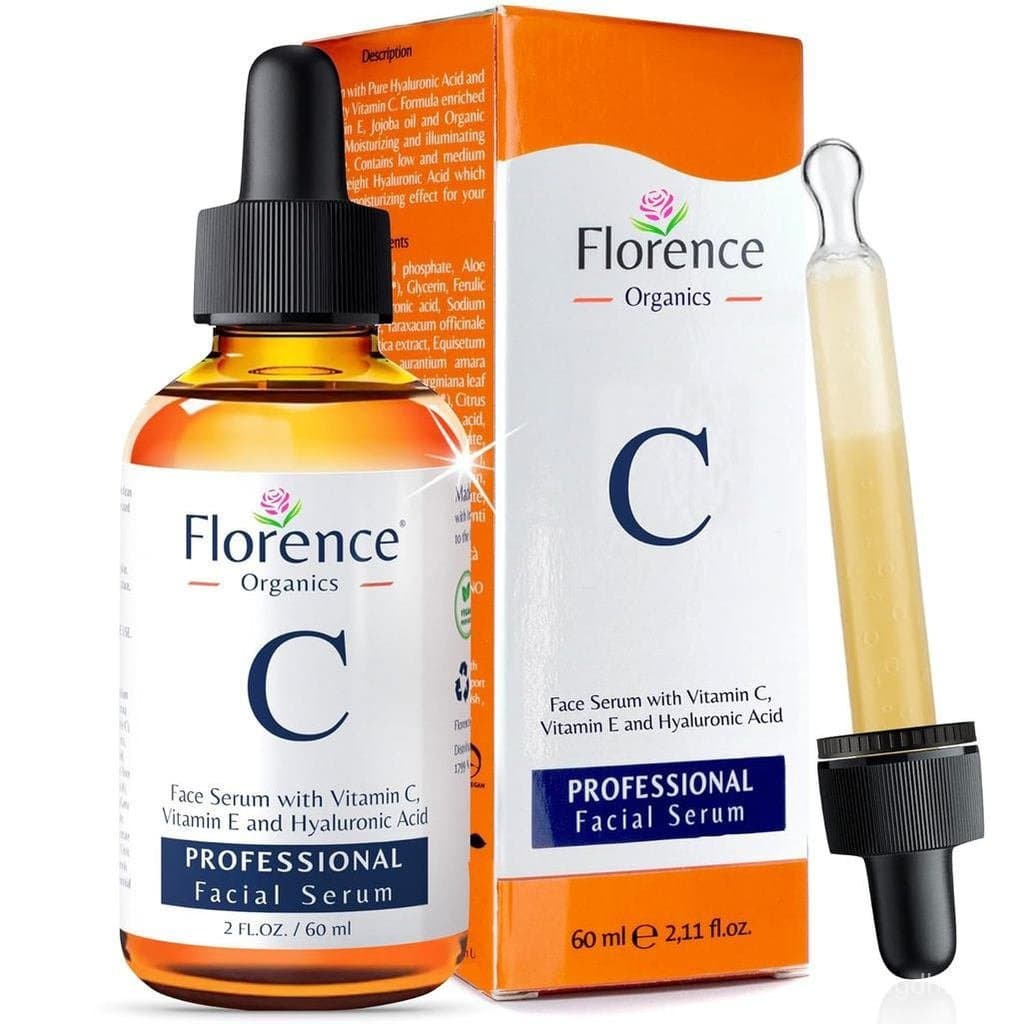 Sérum Facial com Vitamina C – Sérum Antienvelhecimento para o Rosto com Vitamina C, Ácido Hialurônico e Vitamina E. Fórm