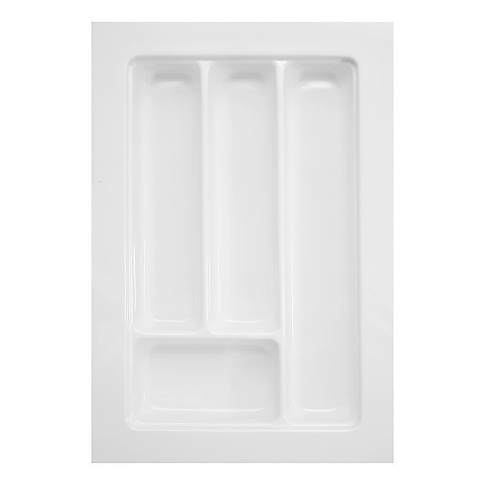 Organizador Divisor Talheres Gaveta Cozinha 4 Divisórias Branco OG-14