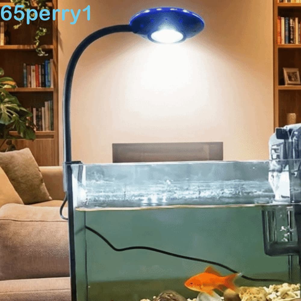 PERRY1 Luz Decorativa De Aquário , Lâmpada De Clipe De Tanque De Peixes Com Brilho Ajustável Que Muda De Cor , Haste Fle