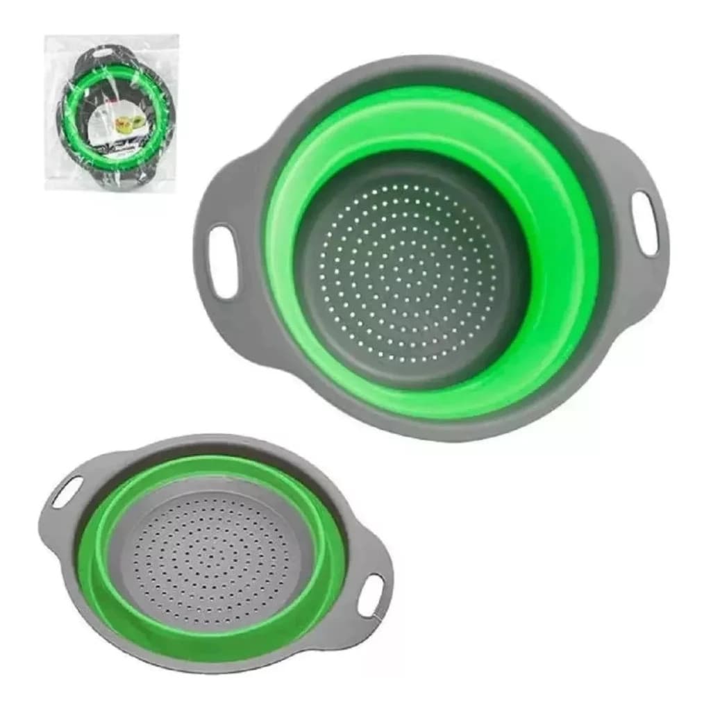Escorredor De Alimentos Silicone Retrátil Macarrão Legumes COR SORTIDO