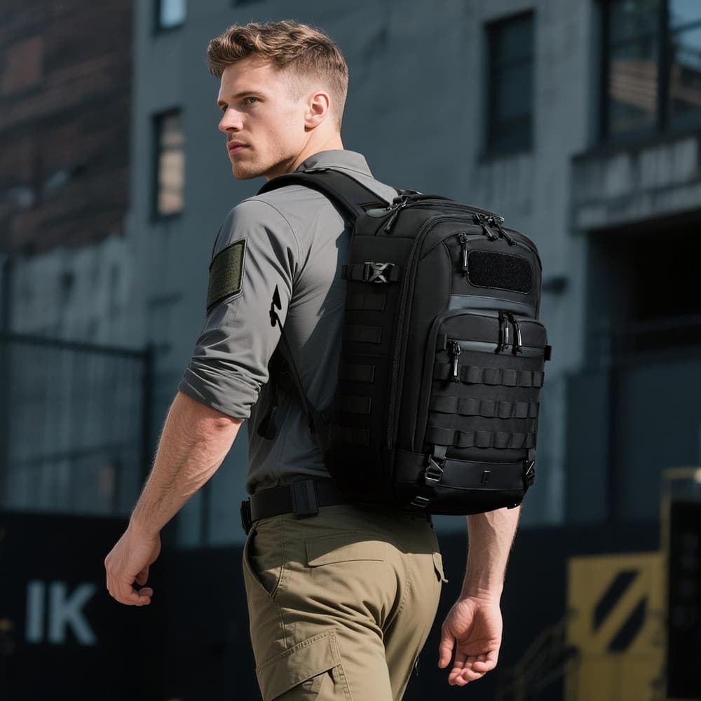 OZUKO Mochila Tática À Prova D 'Água de Grande Capacidade Mochila Ao Ar Livre Funcional Commuter Caminhadas Mochila Bols
