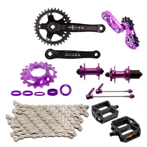 Kit Single Freestyle Urban Street Tank Gta Roxo Preto Bike