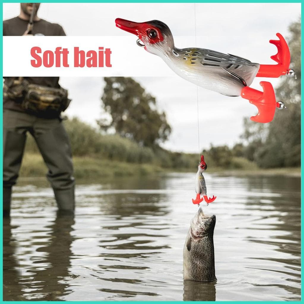 Isca De Pato 3D Realista , Espinhos , Pés , Hélice , Baixo , Truta , Crappie , Água Doce , ningchbr