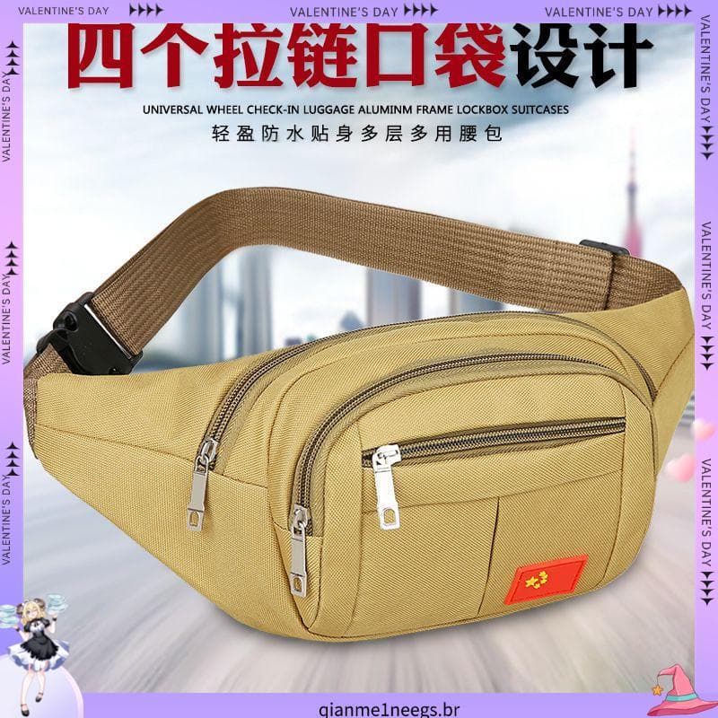 2862 Coleção de pessoas Bolsa de cintura de grande capacidade Bolsa de peito multifuncional durável masculina para trab