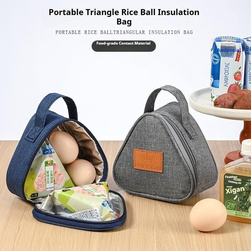 Saco De Almoço Isolado Para Bolas De Arroz , Sanduíches , Leite E Ovos , Térmico Portátil De Armazenamento De Alimentos