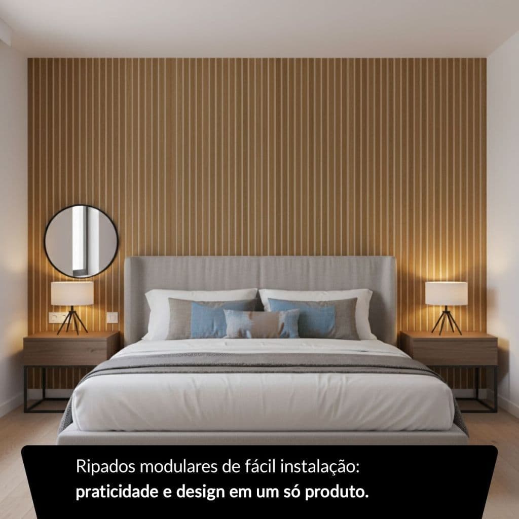 Kit com ate 100 Placas Ripados Decorativos Adesiva 45x11 Painel Premium Alta Qualidade Sala Penteadeira