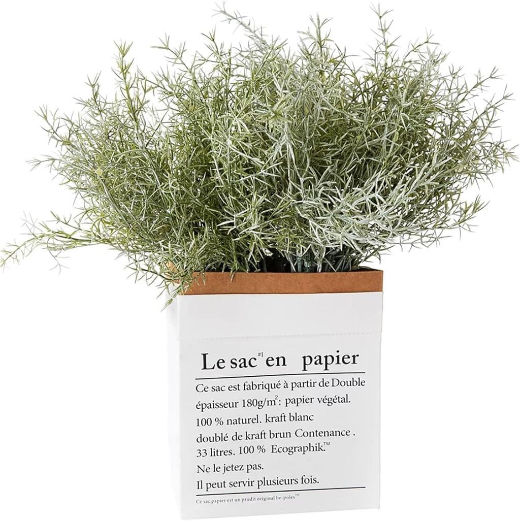 Pacote com 4 Plantas Artificiais de Alecrim, Folhas e Caules Falsos, Ramos Artificiais para Decoração de Mesas, Escritór