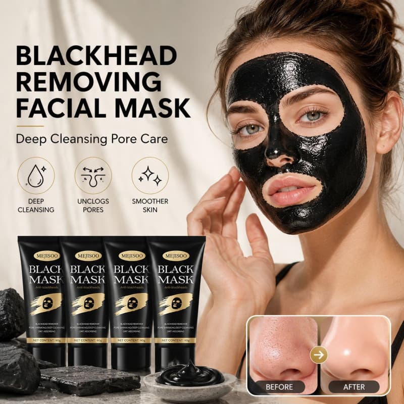 Máscara Facial Removedora de Cravos – Limpeza Profunda e Cuidado com os Poros, Efeito Suavizante, 60g