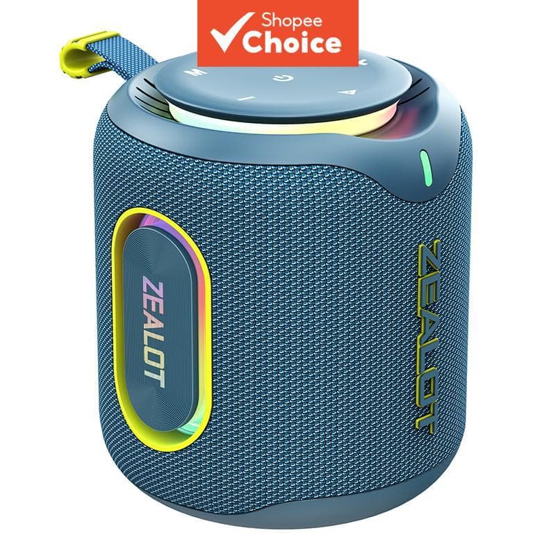Caixa de Som Bluetooth ZEALOT M1 30W 6000mAh IPX6 à prova d'água portátil RGB luz estéreo grave potente cadeia de