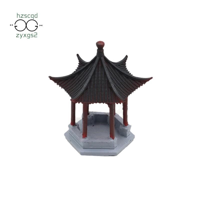 Decorações De Aquário De Pavilhão Antigo-Pagoda De Paisagem Em Miniatura De Resina Para Colocação Tanque De Peixes OA