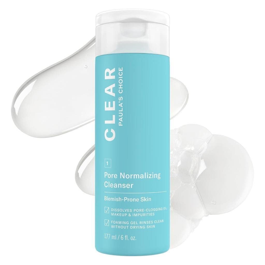 Paula's Choice CLEAR Pore Normalizing Facial Cleanser, Sabonete Facial Diário para Acne, Sabonete Facial com Ácido Salic