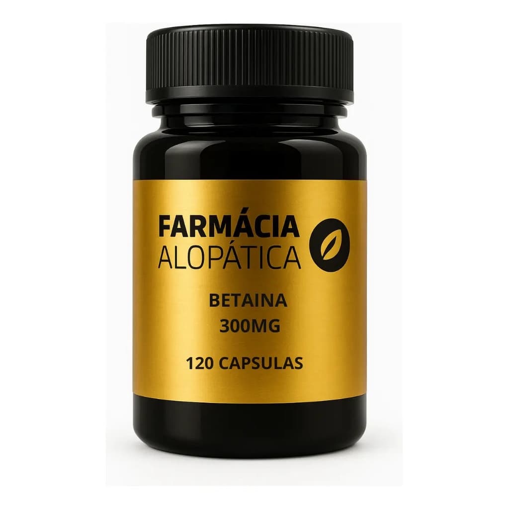 Betaina 300mg 120 Cápsulas Suplemento Equilíbrio Digestivo