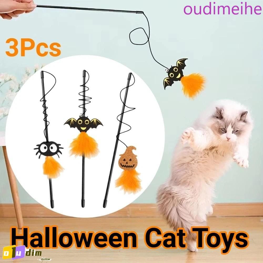 OUDIMEIHE 3 Peças De Brinquedo De Varinha De Gato De Halloween , Brinquedos Engraçados Para Gatos Poste Durável