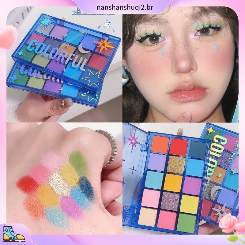 Dopamina sombra doce Dreamland 15 cores paleta de sombras peroladas foscas à prova d'água sem manchas paleta de sombras