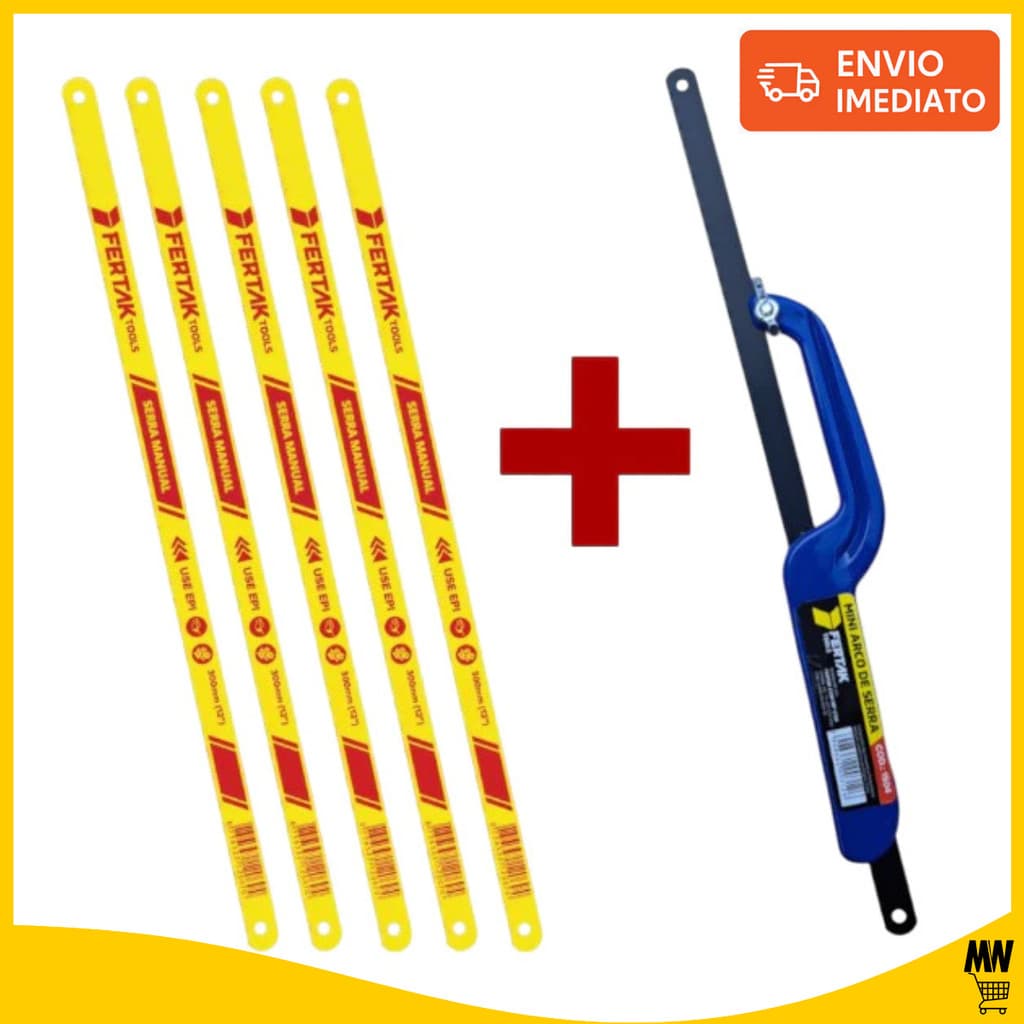 Mini Arco de Serra + Lâmina 30cm - Envio Imediato - Frete Gratis Fertak