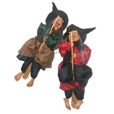 Bruxa Para Pendurar 25 cm Da Risada e Pisca Os Olhos Halloween Decoração Festa