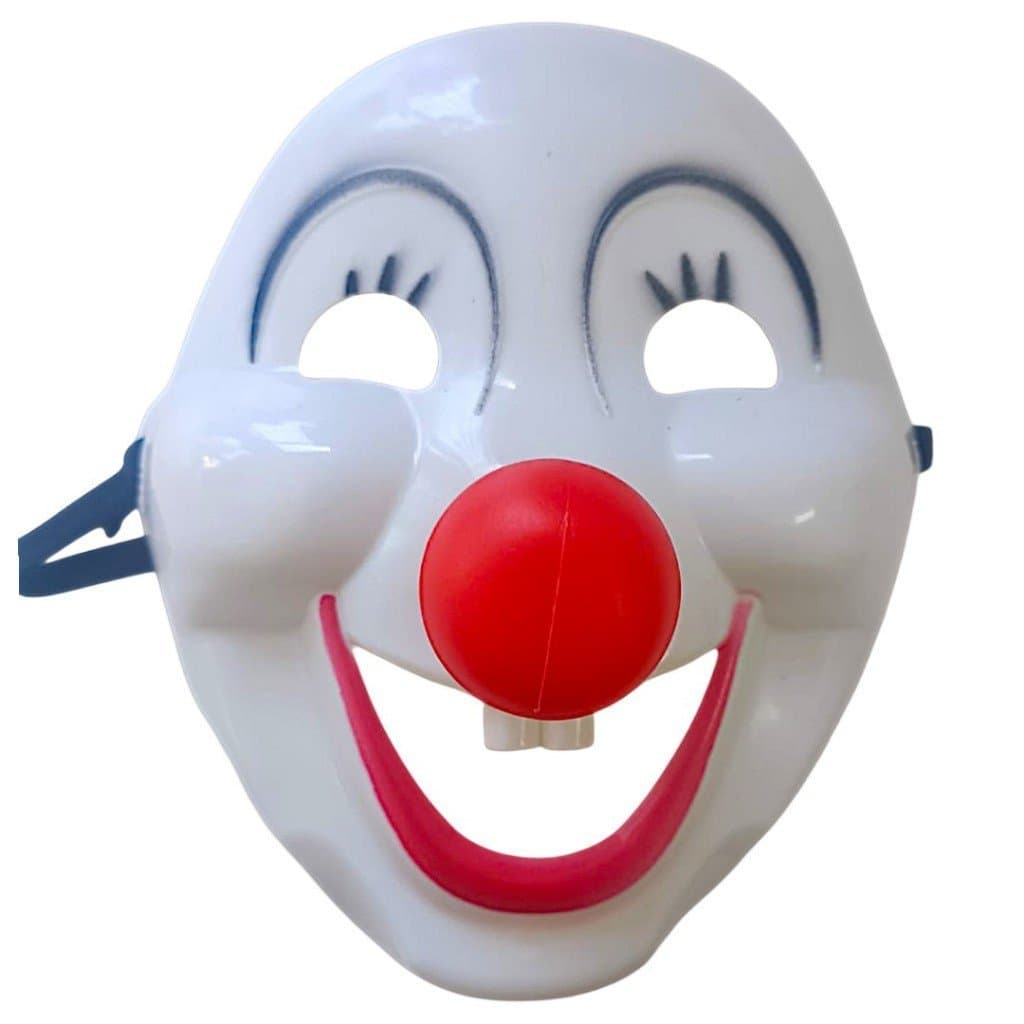 Máscara Palhaço Halloween It Nariz Vermelho Assustador Sorriso Circo