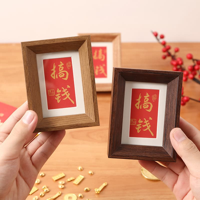 2026 ano novo festivo Mini 10cm lavar fotos fazer moldura de foto conjunto de dinheiro mesa diy casal decoração ornament