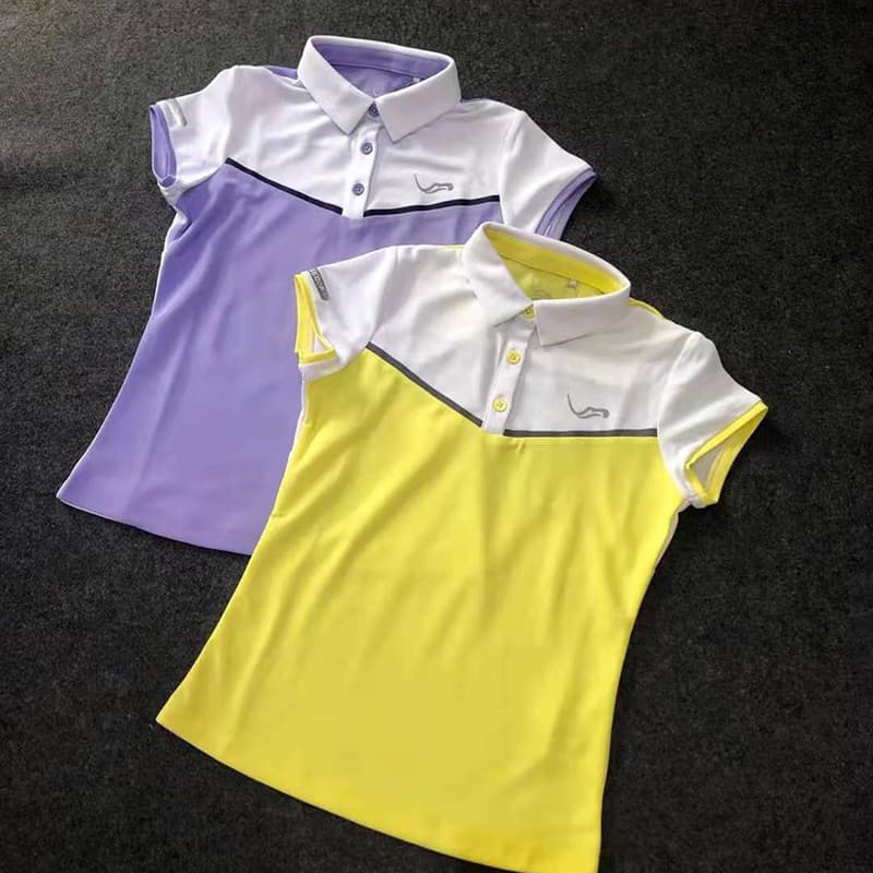 Eg roupas de golfe meninas ternos novo estilo crianças calças elásticas de manga curta juventude roupas esportivas saia