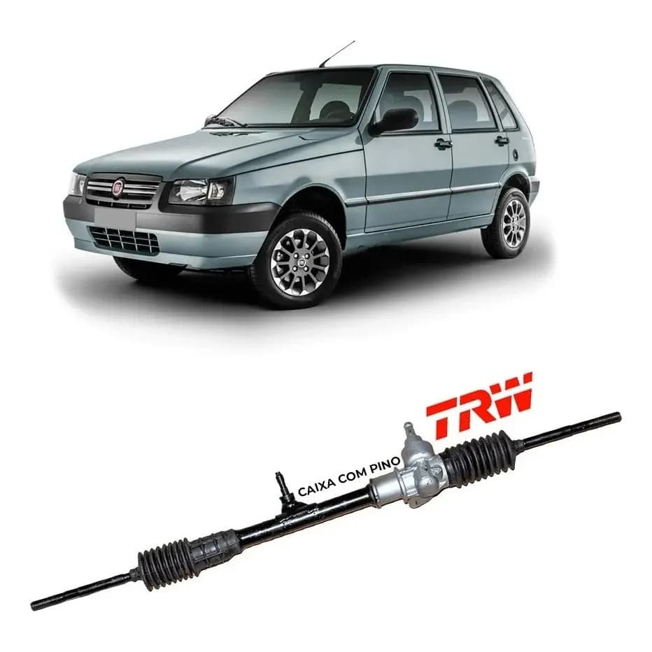 Caixa Direção Mecânica TRW 15900137S Fiat Uno 1992 a 2014 Com Pino Sem Terminais Direção Manual