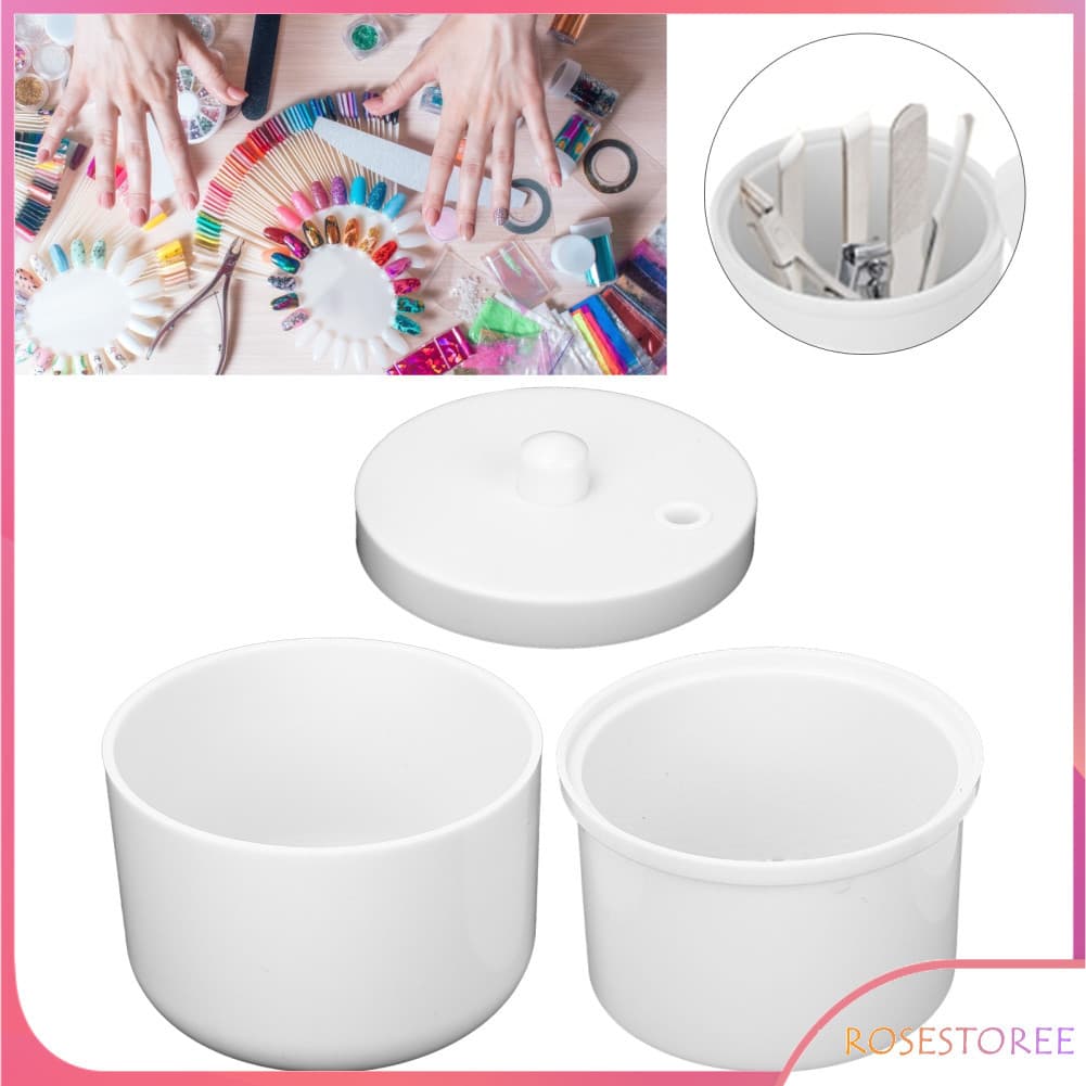 Rosestoree Rosestoree Caixa portátil de limpeza de arte em unhas, esterilizador, ferramentas de manicure, recipiente,