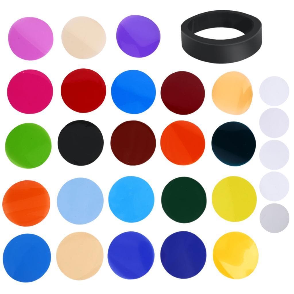 Conjunto de filtro de gel de 24 cores compatível com série Xtahdge V1 Lanterna portátil para fotografia Material PET
