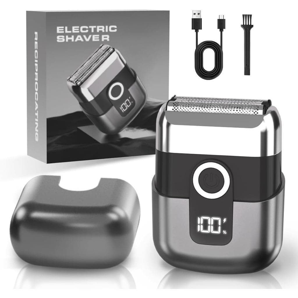 Barbeadores Elétricos de Lâmina para Homens: Mini Barbeador Elétrico, Barbeador de Lâmina para o Rosto, Barbeador Sem Fi