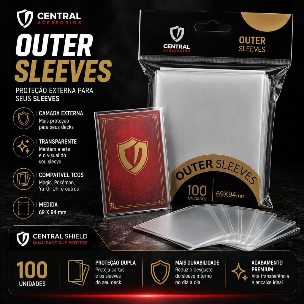 Outer Sleeve Transparente Protetor Sleeve 69x94 100 Un