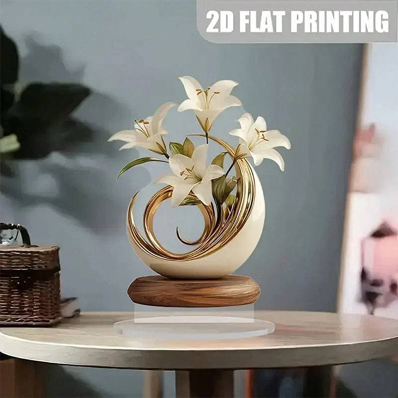 [zitgiy] Minimalista Luxo Dia Das Mães Desktop Flor Acrílico Arte Decoração Bom