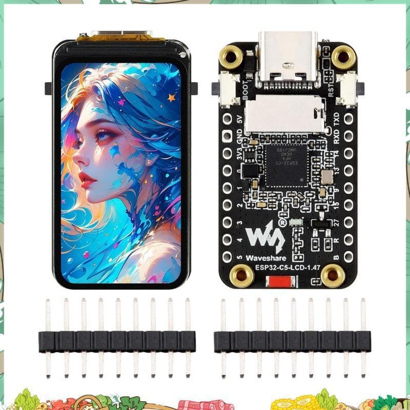 - C5 Tela LCD De 1.47 Polegadas 172x320 262K Placa De Desenvolvimento Suporta Wi-Fi De 2.4 Ghz/5 6 BLE5