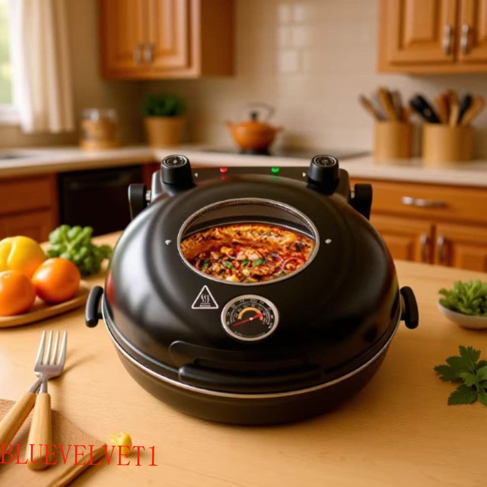 BLUEVELVET1 Forno De Pizza , Fabricante Elétrico Dupla Face , Aquecimento Plugue Ue Panela De Bolo Elétrica Doméstica