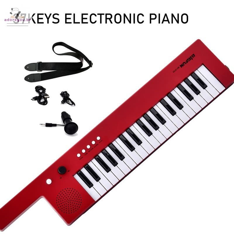 Brinquedo De Teclado Eletrônico De 37 Teclas-Piano Musical Com Carregamento USB Para Educação Pré-Escolar Infantil